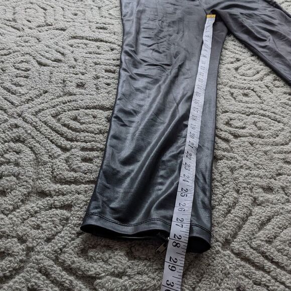 Guess Faux Leather Pants Leggins With Zip Button Leg Large @V - Picture 8 of 9